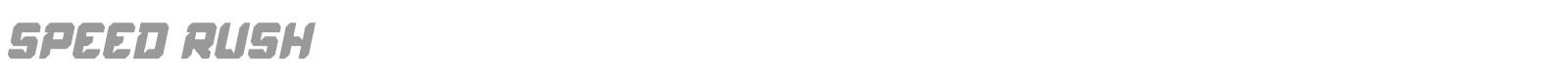 Speed Rush font preview